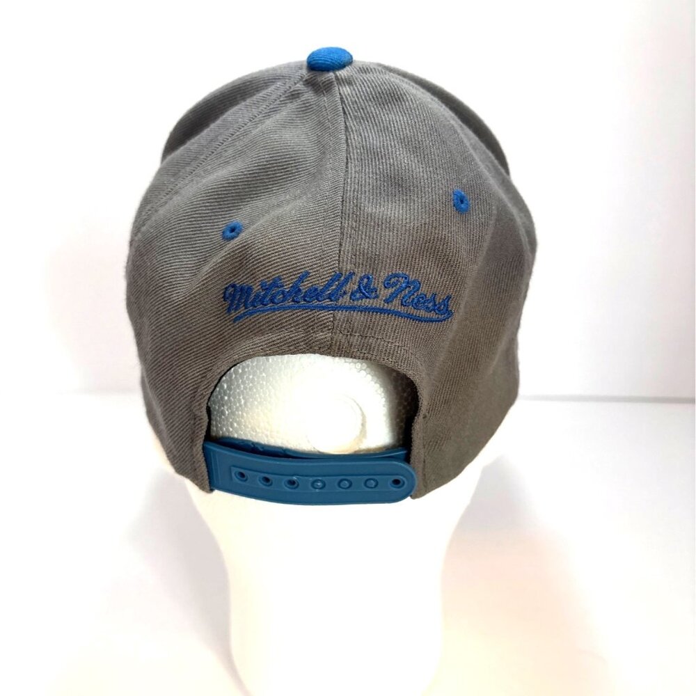 Mitchell & Ness Oklahoma City Thunder Snapback Hat Gray & Blue Adjustable NBA Ca - Picture 3 of 5